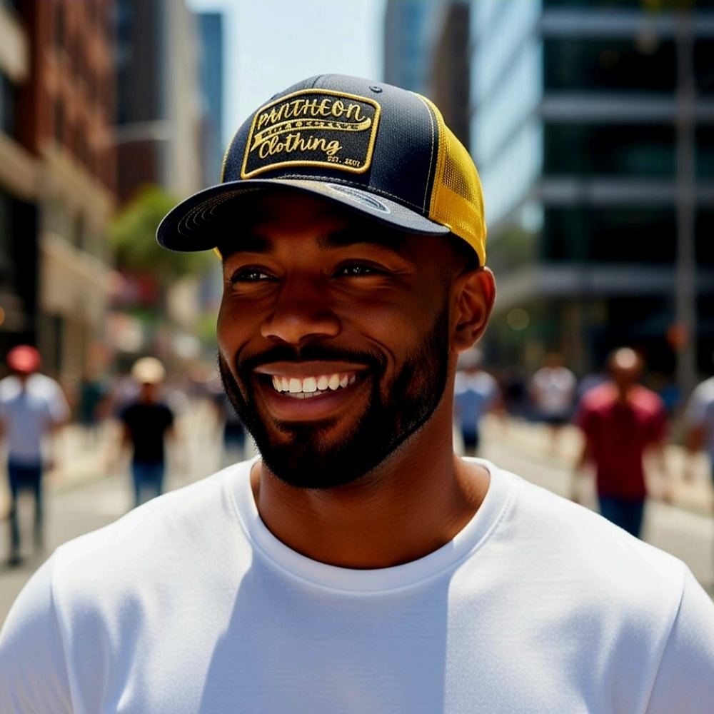 Pantheon Black and Yellow Cap